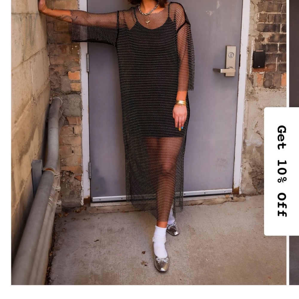 Dressed in LALA Black Mesh Dress